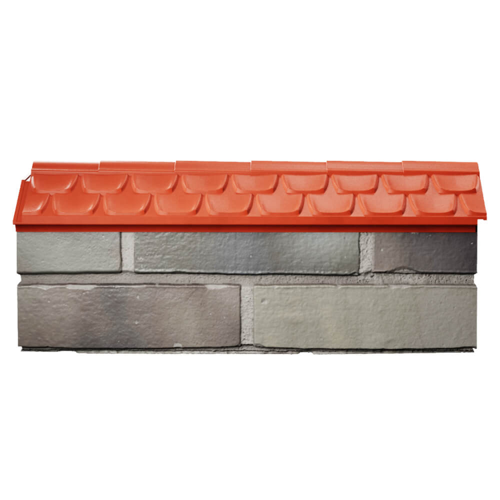 Парапет Zking Эльбрус Красный с посадкой на 0.5 кирпича (130мм) в Череповце фото