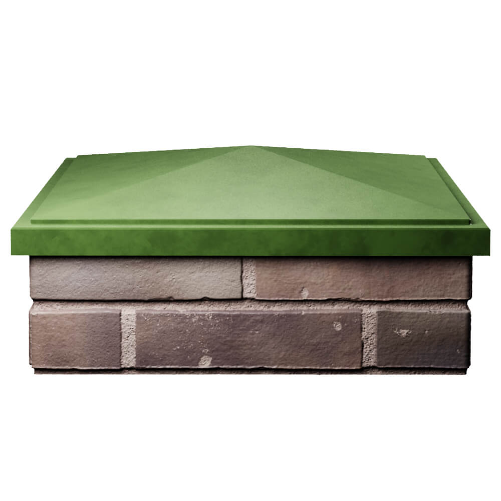 Колпак Zking БонаМоно Зеленый на столб 2х2 кирпича (515х515, 530х530мм) Череповец фото