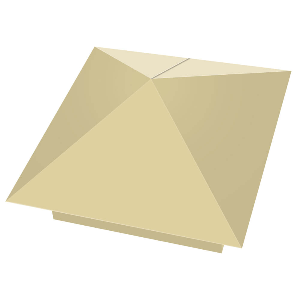 Колпак металлический 400х400мм RAL1014 Бежевый заборный Череповец фото