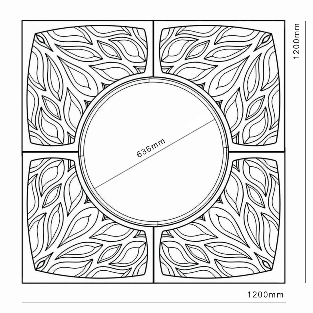 Приствольная решетка для дерева ZKING CRUST 1.2х1.2м Черная в Череповце фото