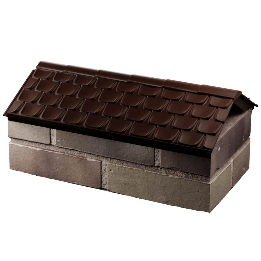 Парапет Zking Эльбрус Коричневый с посадкой на 1 кирпич (255мм) в Череповце фото