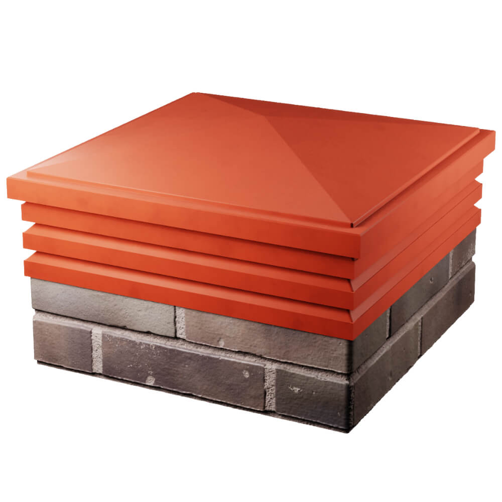 Колпак Zking Бона ХайТек Красный на столб 2х2 кирпича (513х513мм) в Череповце фото