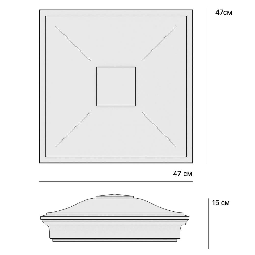 Колпак Zking Монблан Коричневый на столб 1.5х1.5 кирпича (385х385мм) в Череповце фото