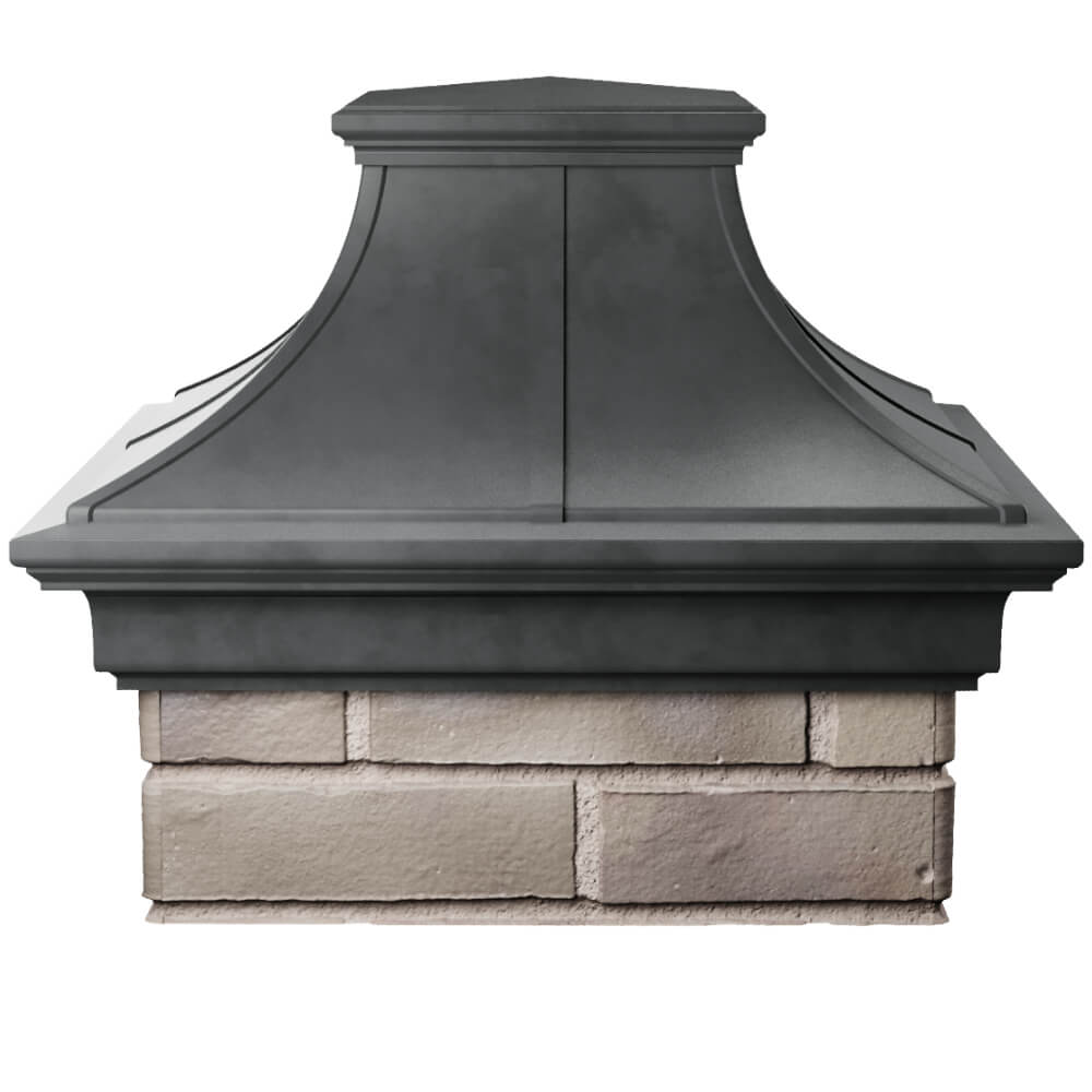 Колпак Zking Монблан Премиум Серый на столб 1.5х1.5 кирпича (385х385мм) Череповец фото