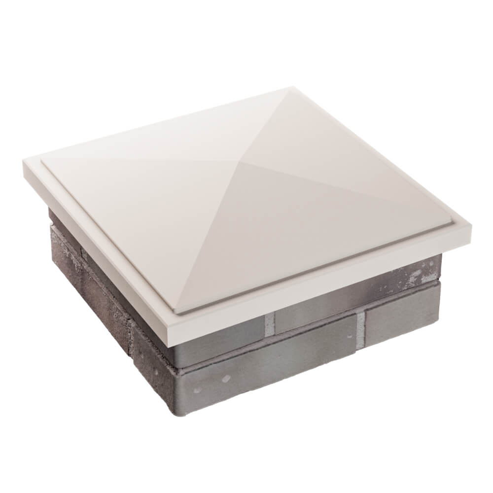 Колпак Zking БонаМоно Бежевый на столб 1.5х1.5 кирпича (385х385, 400х400мм) в Череповце фото