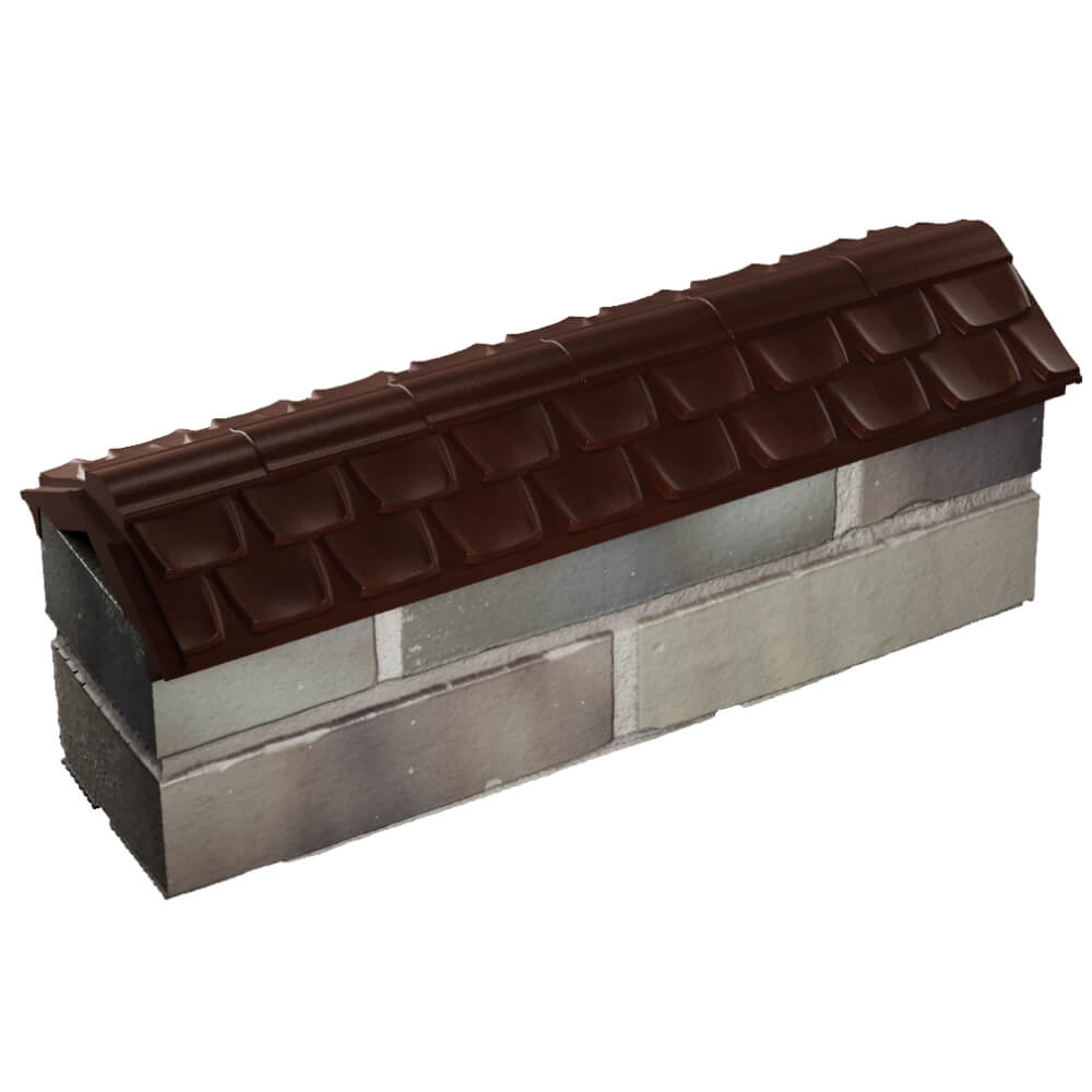 Парапет Zking Эльбрус Коричневый с посадкой на 0.5 кирпича (130мм) в Череповце фото
