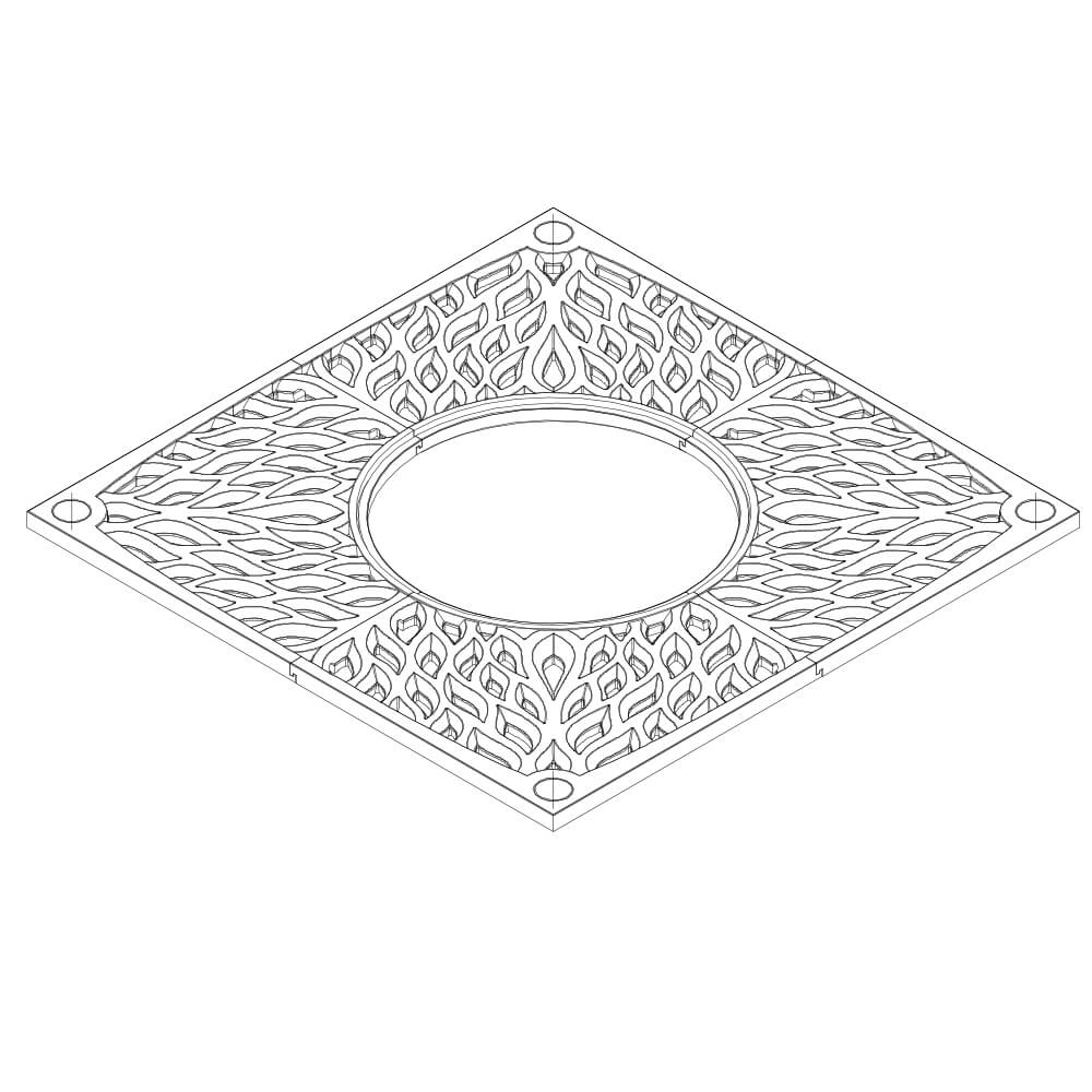 Приствольная решетка для дерева ZKING CRUST 2х2м Черная в Череповце фото