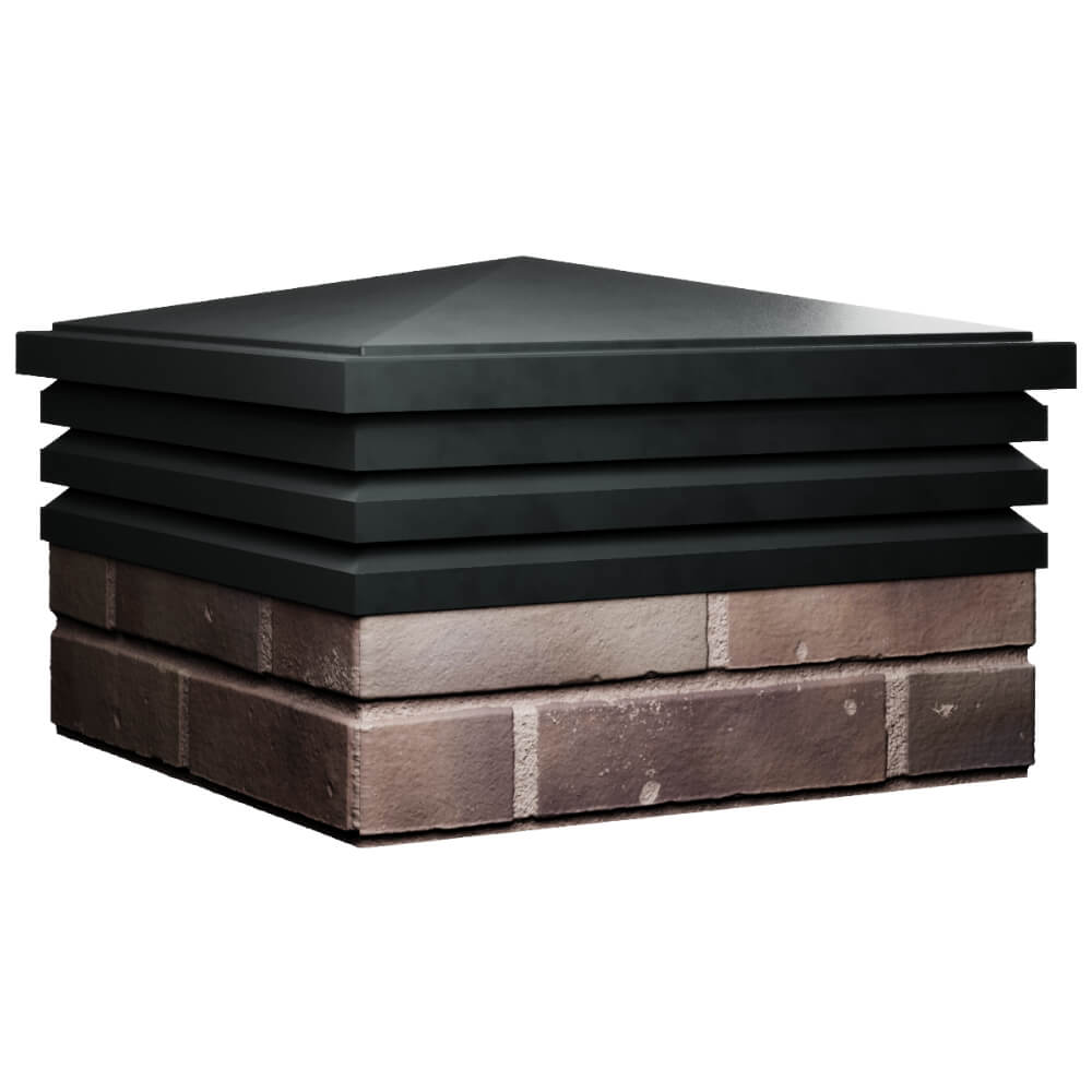 Колпак Zking Бона ХайТек Черный на столб 2х2 кирпича (513х513мм) в Череповце фото