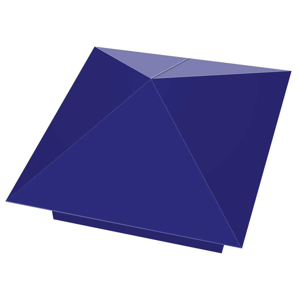 Колпак металлический 400х400мм RAL5002 Синий Ультрамарин заборный Череповец фото