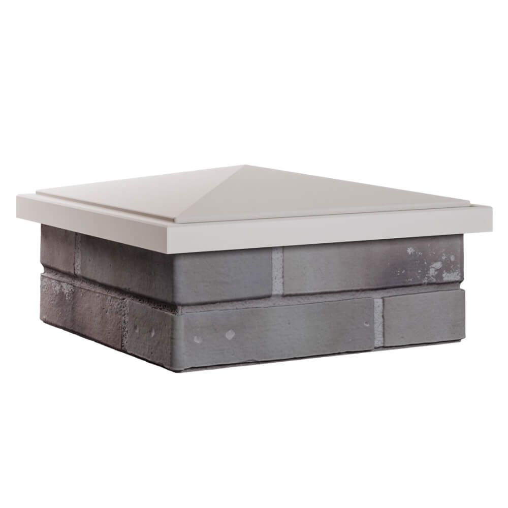 Колпак Zking БонаМоно Бежевый на столб 1.5х1.5 кирпича (385х385, 400х400мм) в Череповце фото