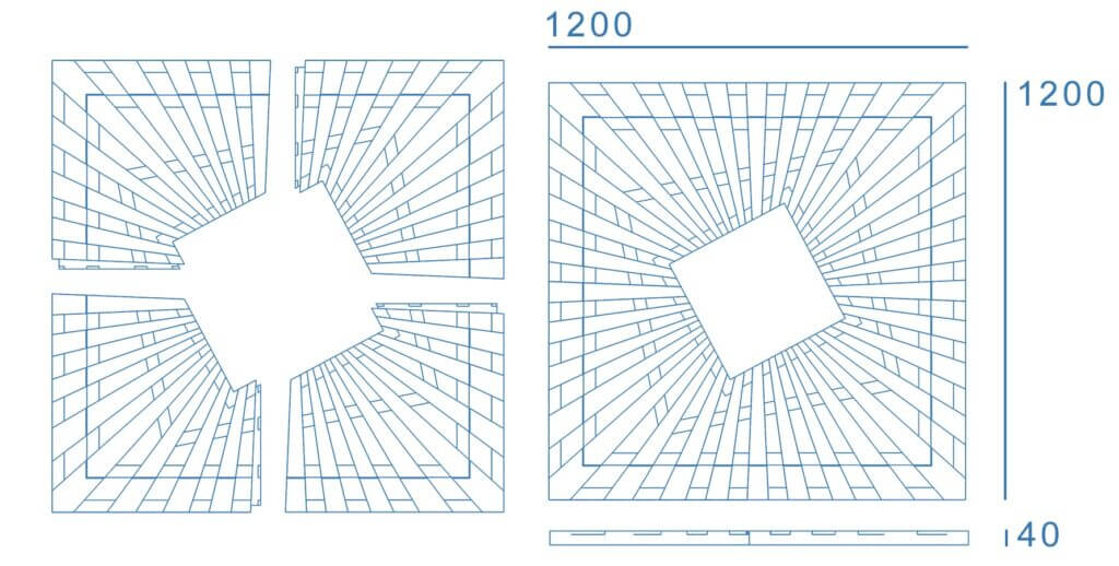 Приствольная решетка для дерева ZKING ATMOSPHERE 1.2х1.2м Черная в Череповце фото