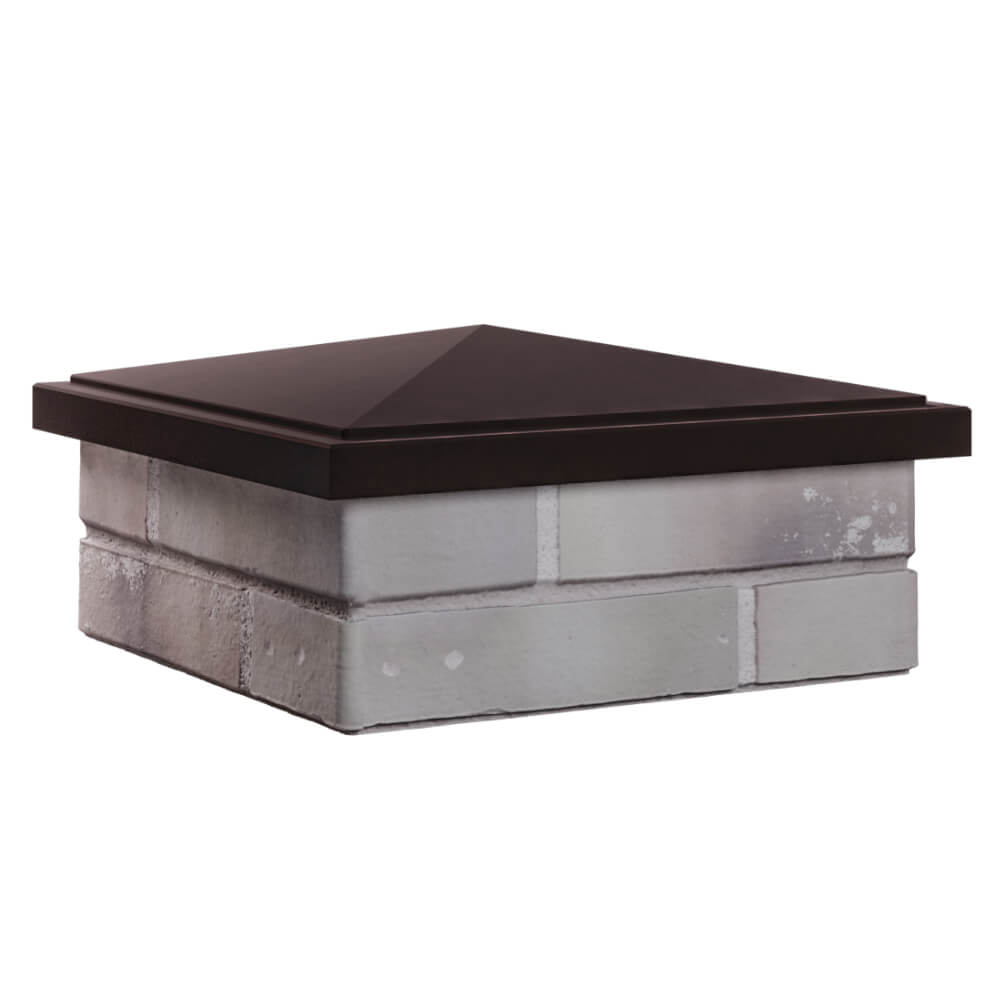 Колпак Zking БонаМоно Коричневый на столб 1.5х1.5 кирпича (385х385, 400х400мм) в Череповце фото