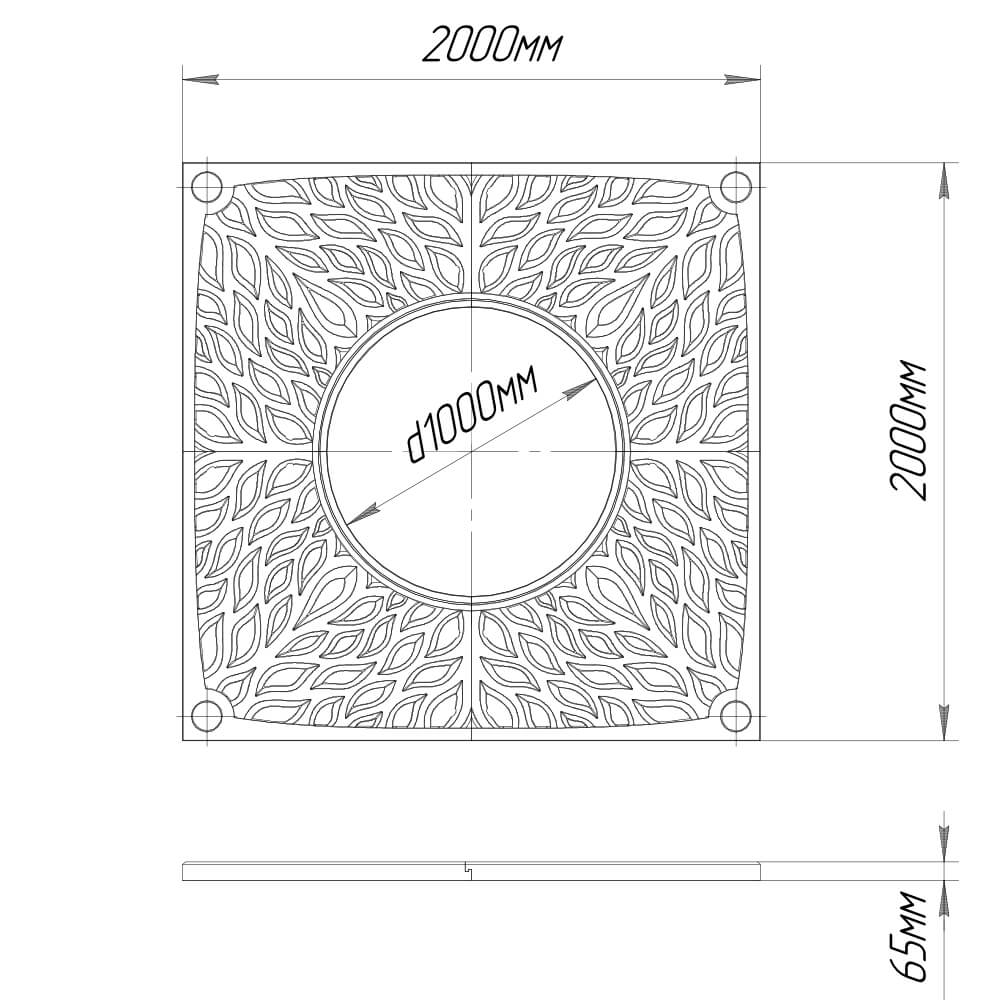 Приствольная решетка для дерева ZKING CRUST 2х2м Черная в Череповце фото