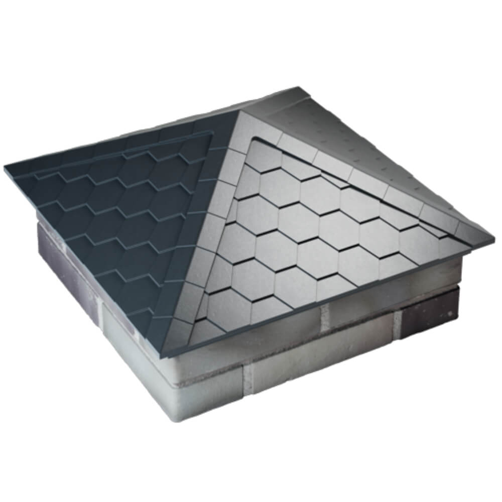 Колпак Zking Эверест Серый на столб 2х2 кирпича (535х535мм) Череповец фото