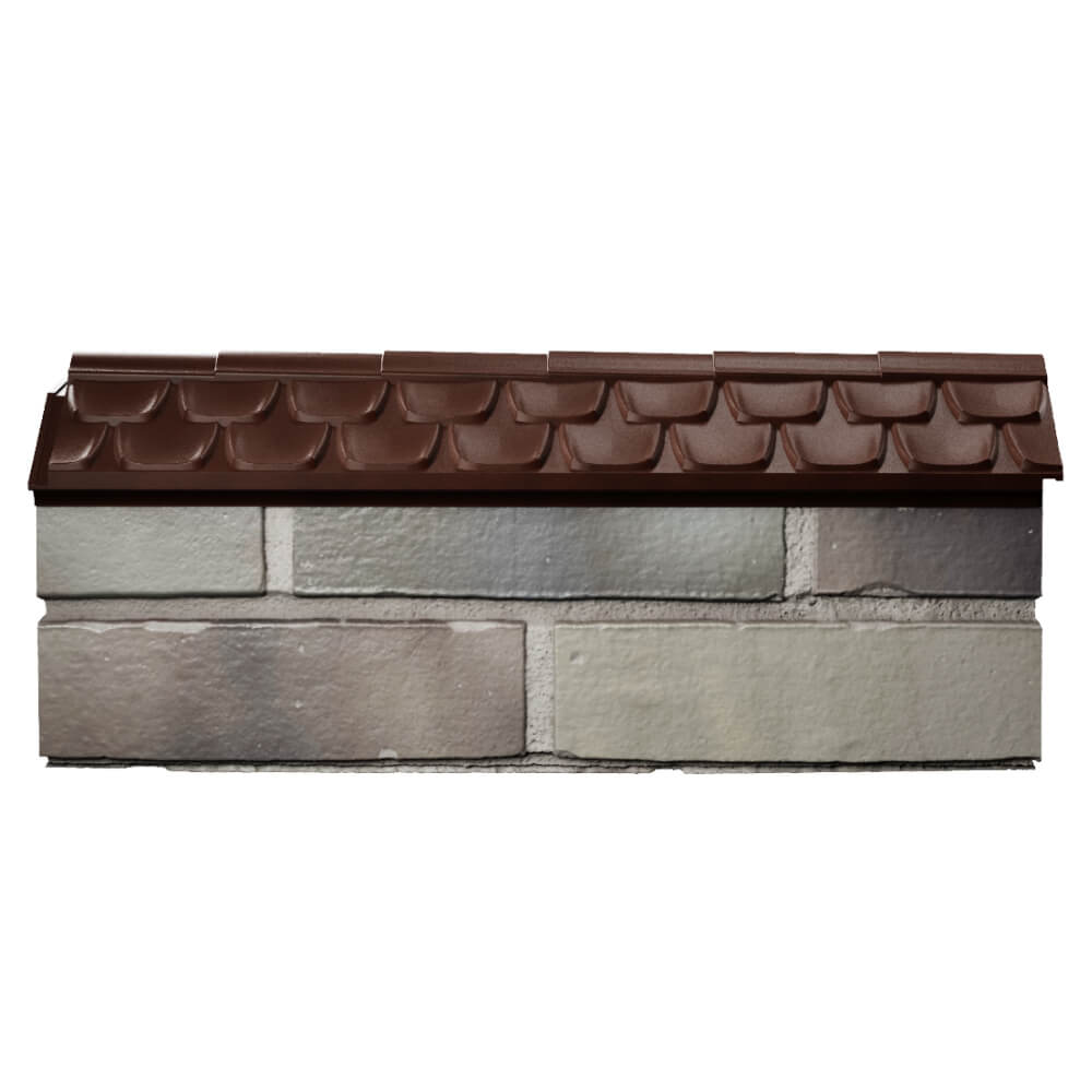 Парапет Zking Эльбрус Коричневый с посадкой на 0.5 кирпича (130мм) в Череповце фото