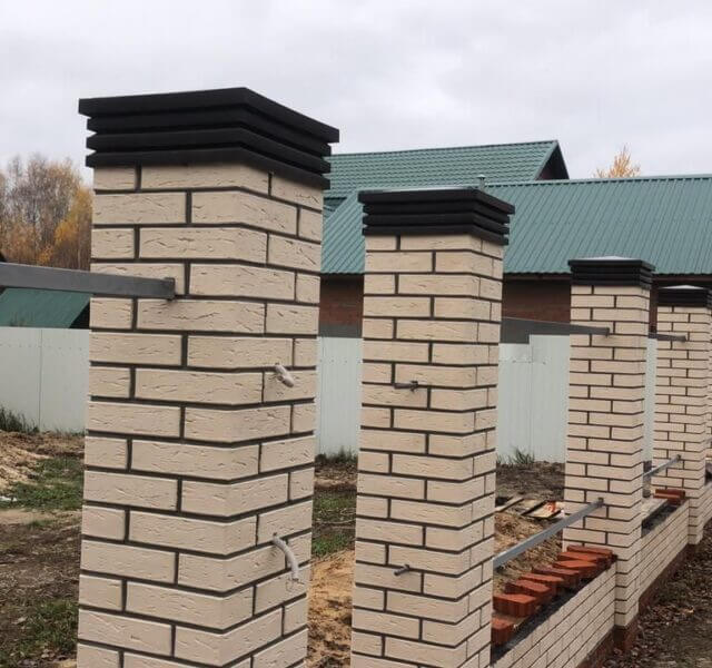 Колпак Zking Бона ХайТек Коричневый на столб 1.5х1.5 кирпича (385х385мм) в Череповце фото