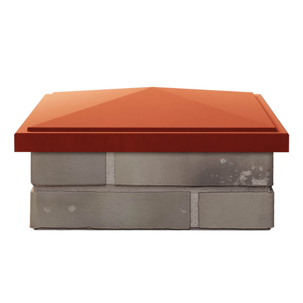 Колпак Zking БонаМоно Красный на столб 1.5х1.5 кирпича (385х385, 400х400мм) Череповец фото