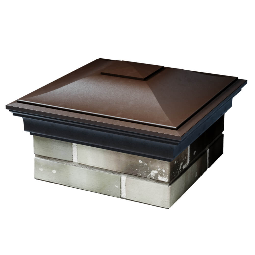 Колпак Zking Монблан Коричневый на столб 1.5х1.5 кирпича (385х385мм) в Череповце фото