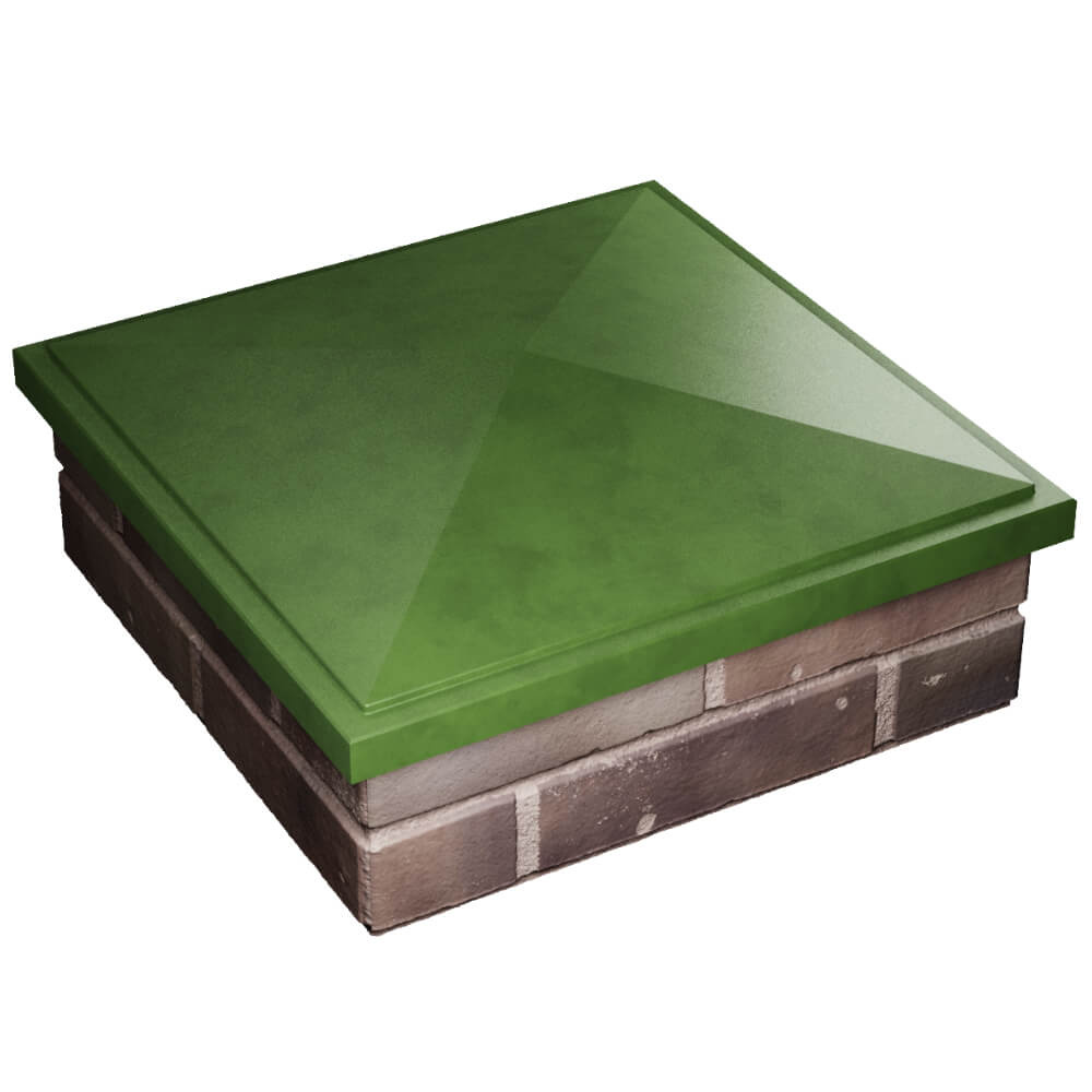 Колпак Zking БонаМоно Зеленый на столб 2х2 кирпича (515х515, 530х530мм) в Череповце фото