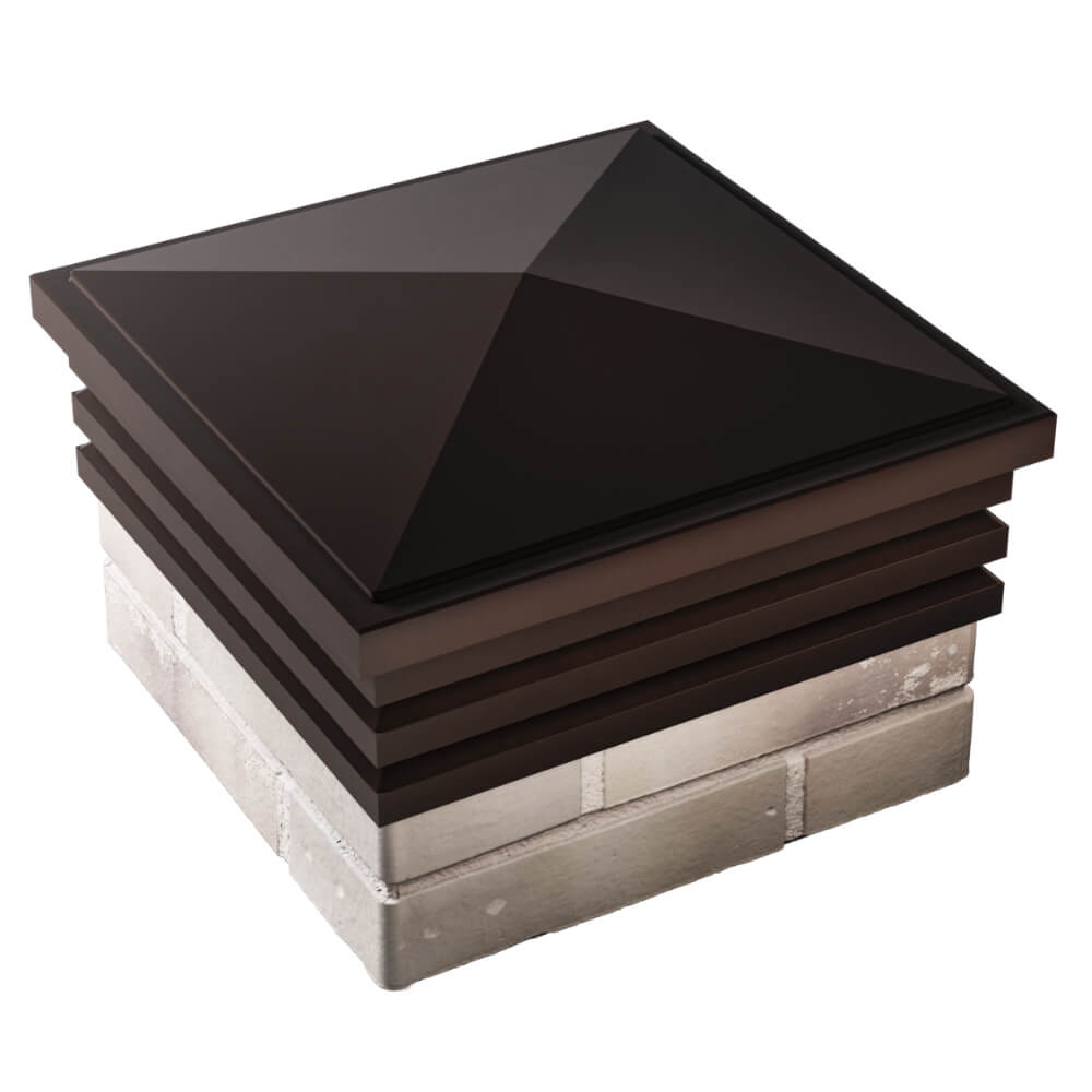 Колпак Zking Бона ХайТек Коричневый на столб 1.5х1.5 кирпича (385х385мм) в Череповце фото