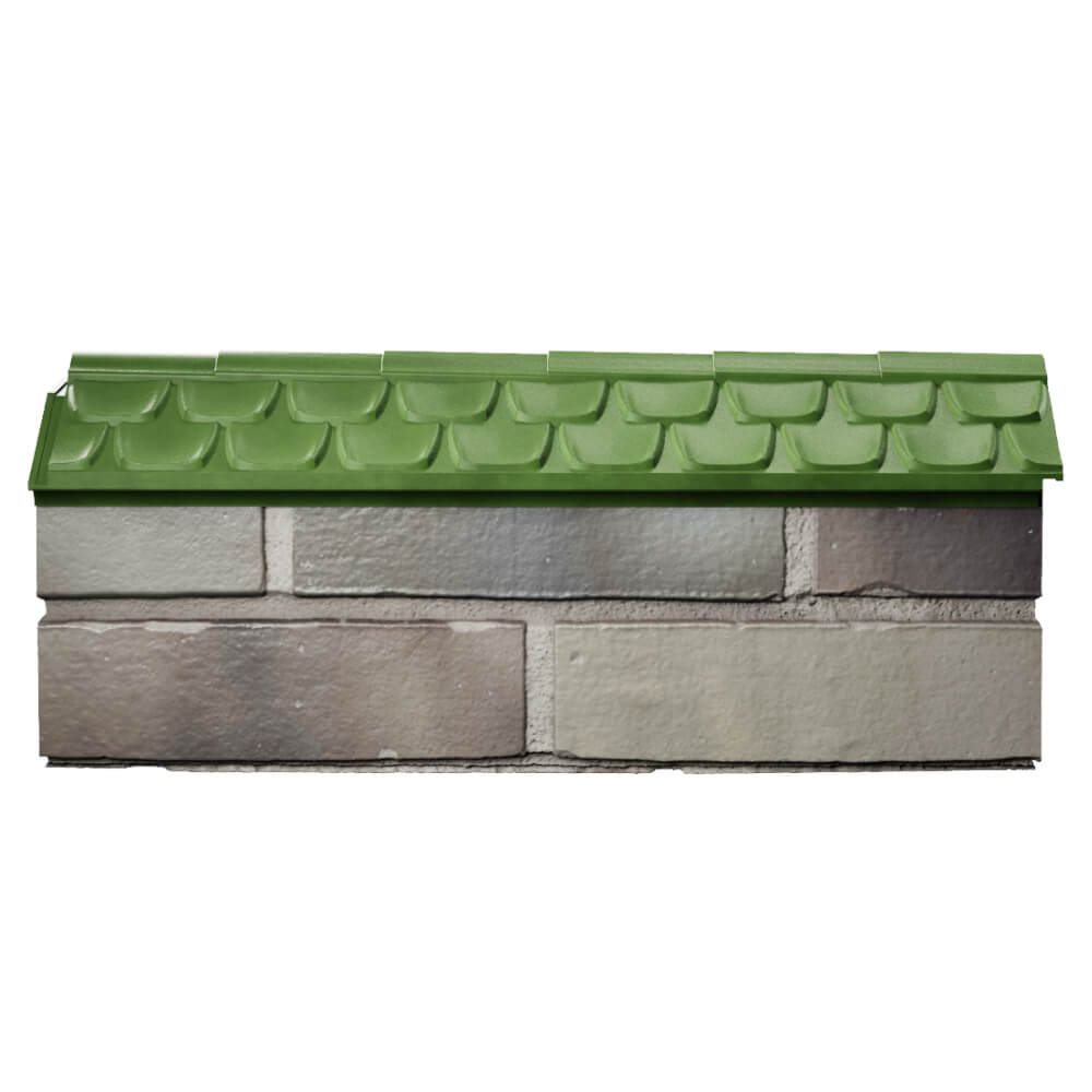 Парапет Zking Эльбрус Зеленый с посадкой на 0.5 кирпича (130мм) в Череповце фото