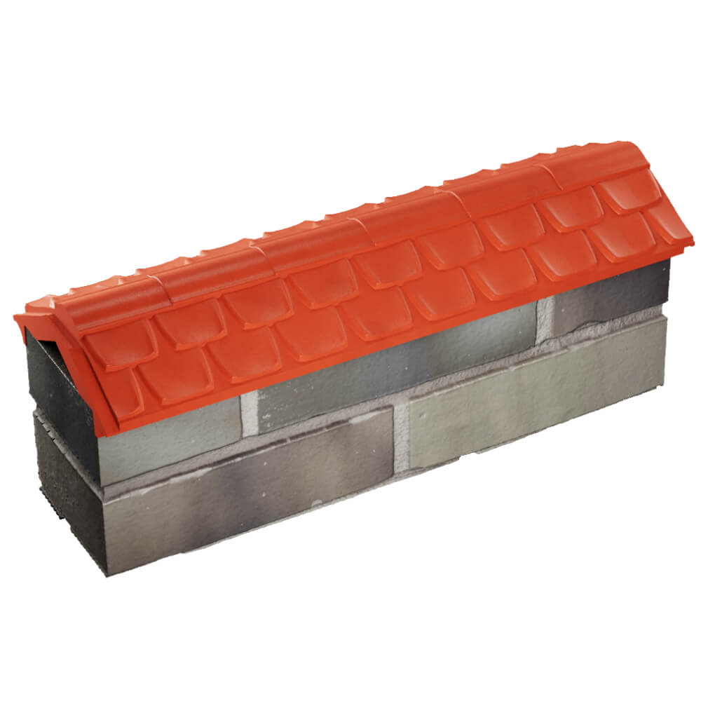 Парапет Zking Эльбрус Красный с посадкой на 0.5 кирпича (130мм) в Череповце фото