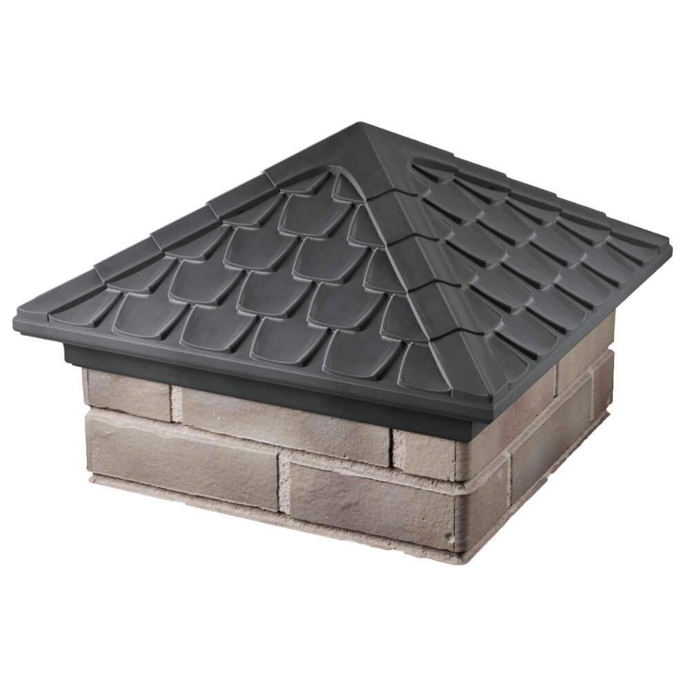 Колпак Zking Эльбрус Серый на столб 1.5х1.5 кирпича (385х385мм) в Череповце фото