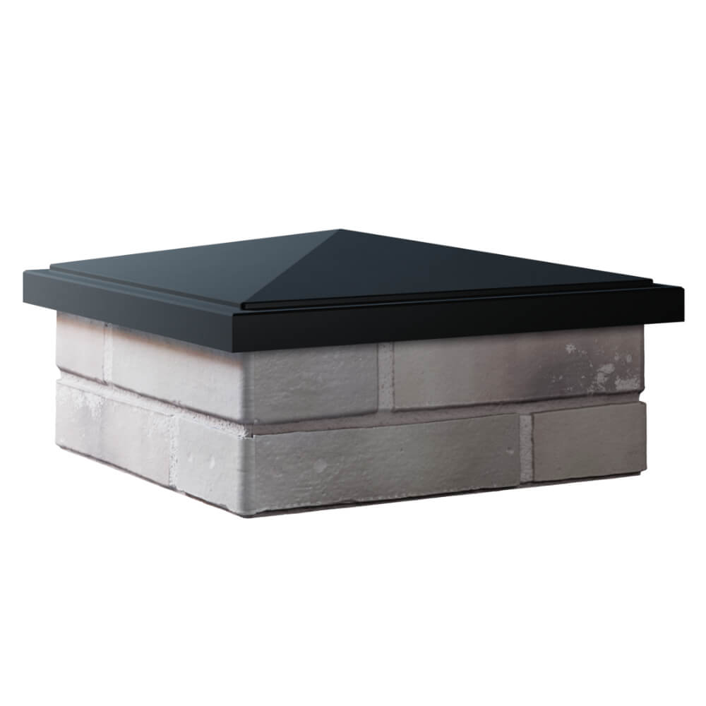 Колпак Zking БонаМоно Черный на столб 1.5х1.5 кирпича (385х385, 400х400мм) в Череповце фото