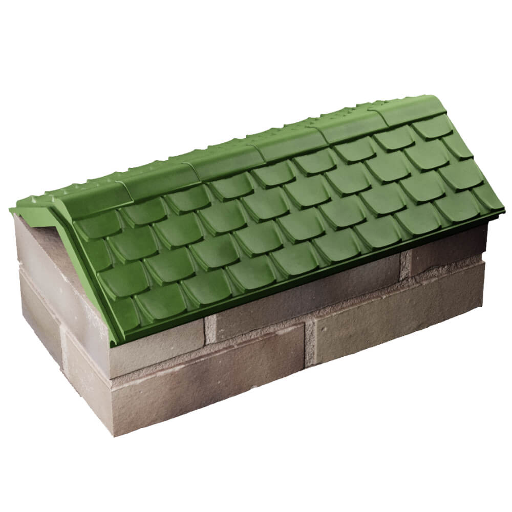 Парапет Zking Эльбрус Зеленый с посадкой на 1 кирпич (255мм) в Череповце фото