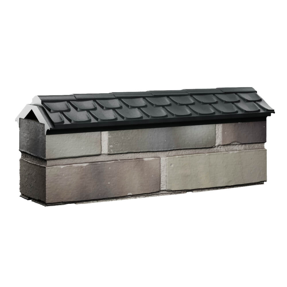 Парапет Zking Эльбрус Черный с посадкой на 0.5 кирпича (130мм) Череповец фото