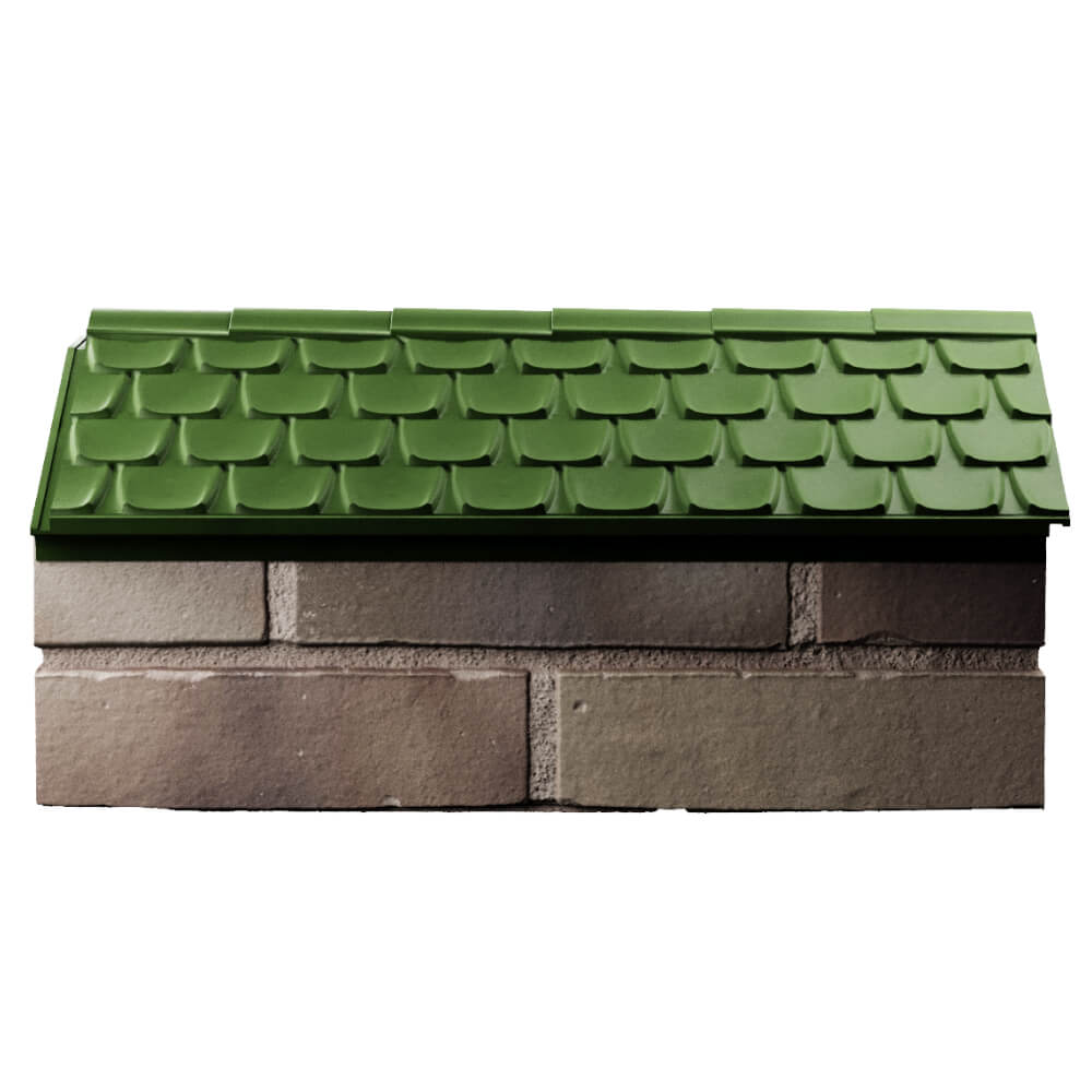 Парапет Zking Эльбрус Зеленый с посадкой на 1 кирпич (255мм) в Череповце фото