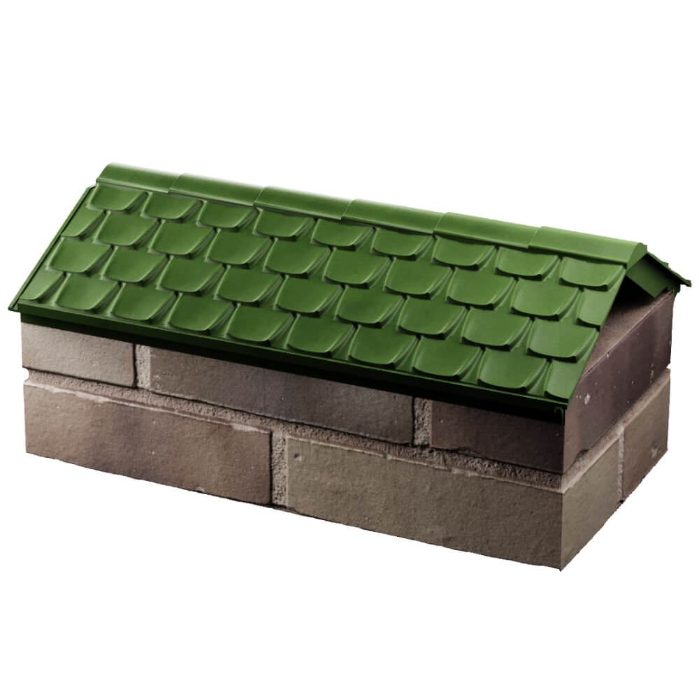 Парапет Zking Эльбрус Зеленый с посадкой на 1 кирпич (255мм) в Череповце фото