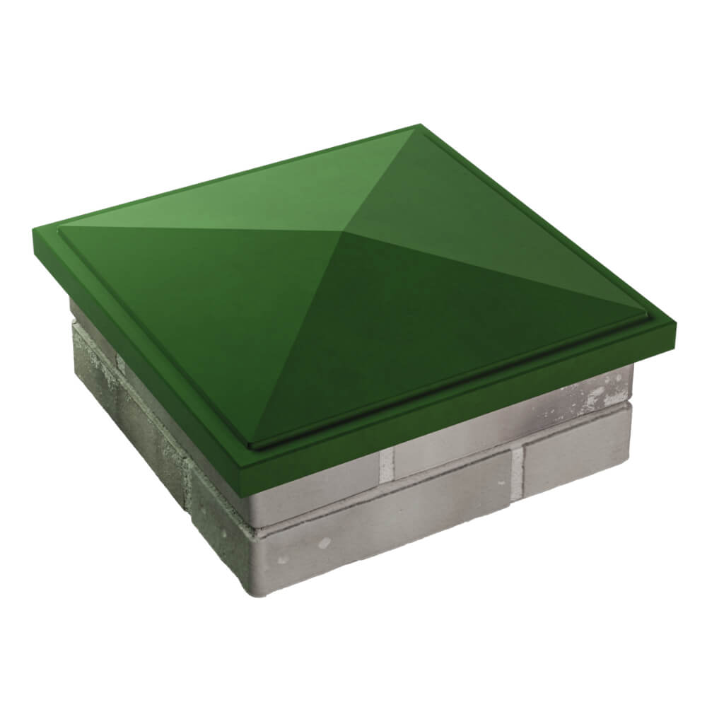 Колпак Zking БонаМоно Зеленый на столб 1.5х1.5 кирпича (385х385, 400х400мм) в Череповце фото