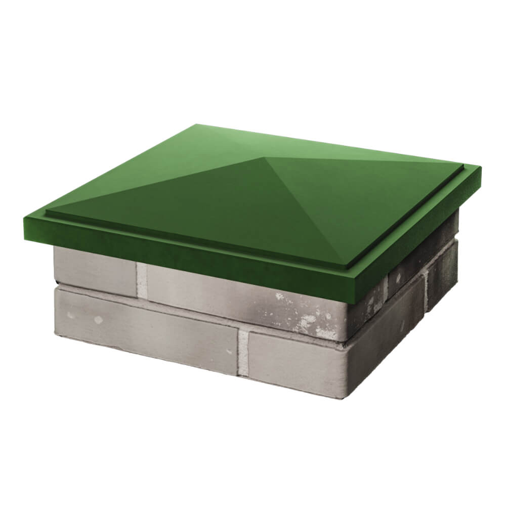 Колпак Zking БонаМоно Зеленый на столб 1.5х1.5 кирпича (385х385, 400х400мм) в Череповце фото