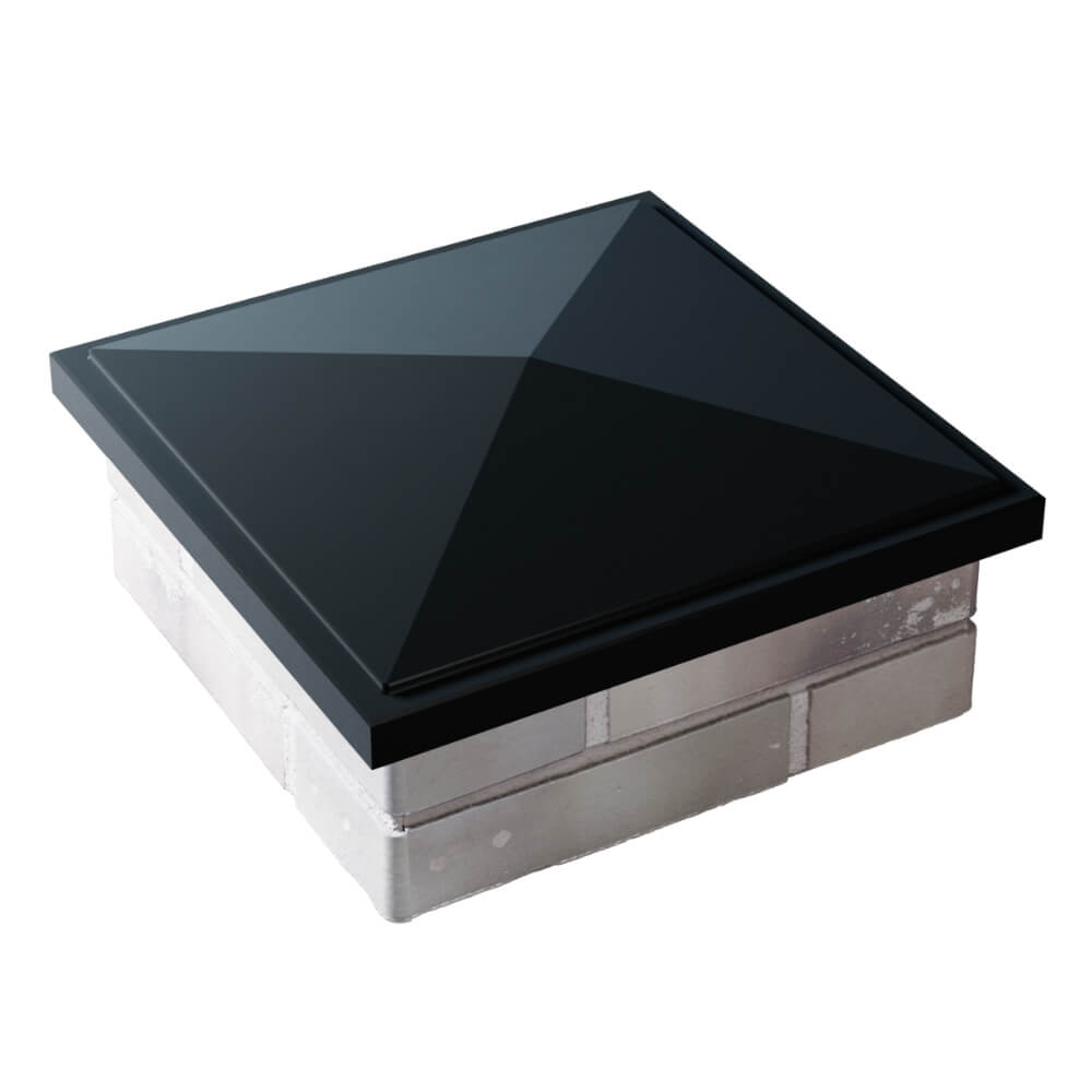 Колпак Zking БонаМоно Черный на столб 1.5х1.5 кирпича (385х385, 400х400мм) в Череповце фото