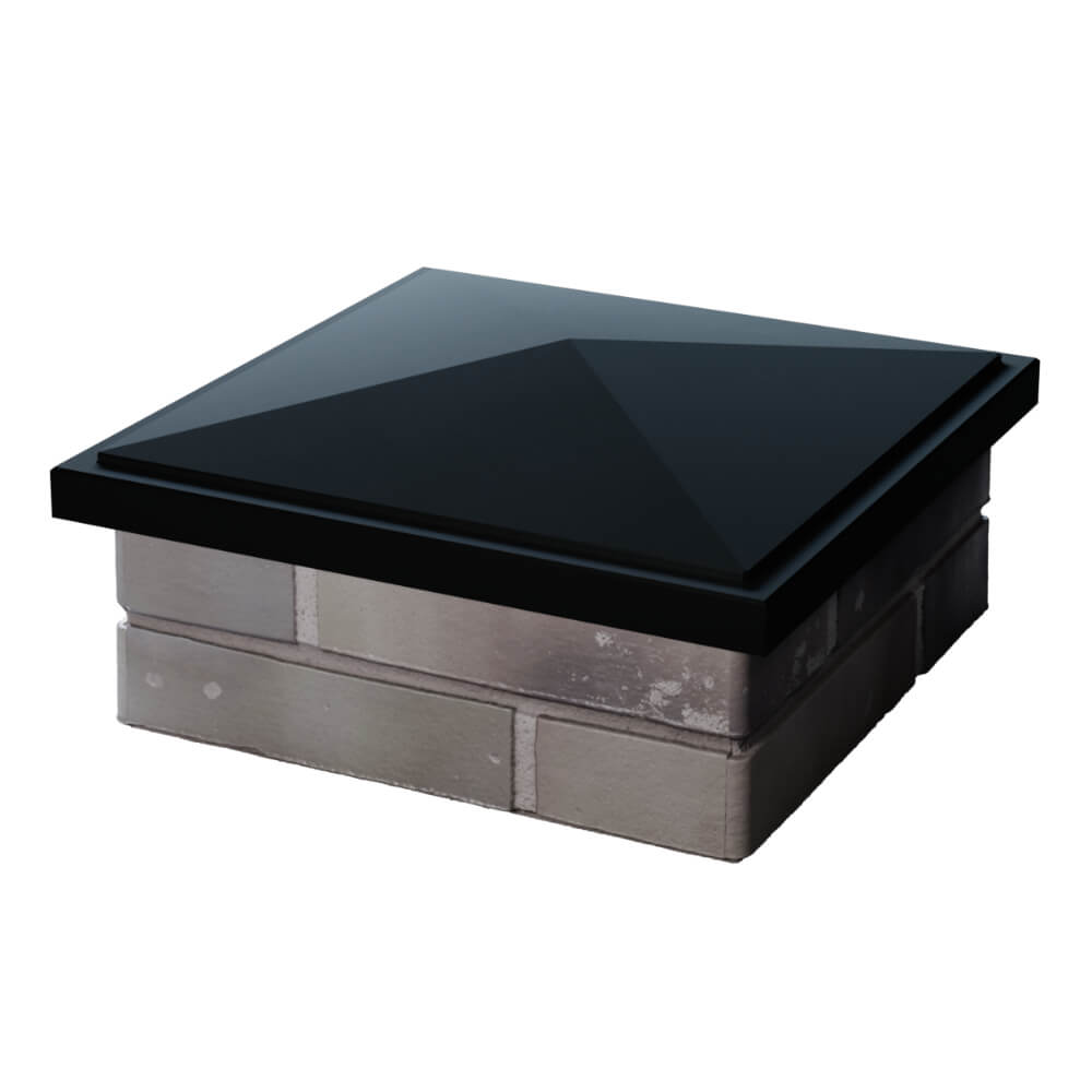 Колпак Zking БонаМоно Черный на столб 1.5х1.5 кирпича (385х385, 400х400мм) в Череповце фото