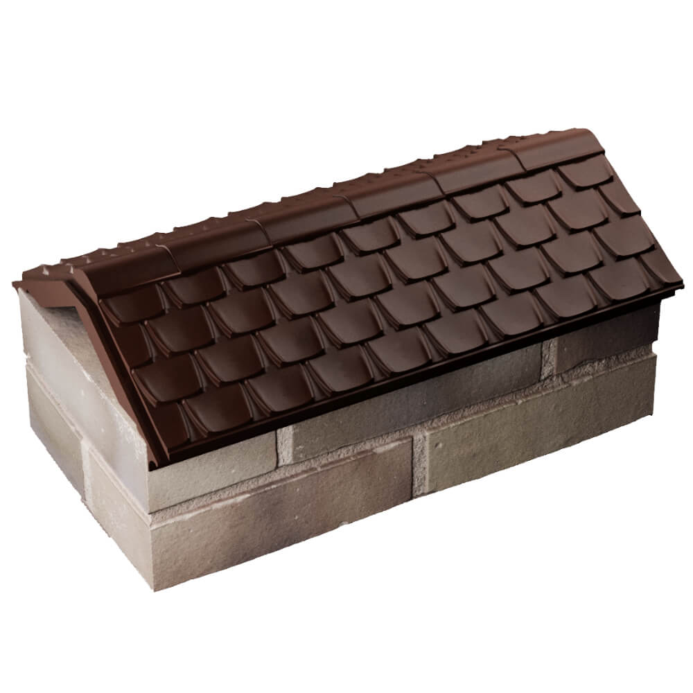 Парапет Zking Эльбрус Коричневый с посадкой на 1 кирпич (255мм) в Череповце фото