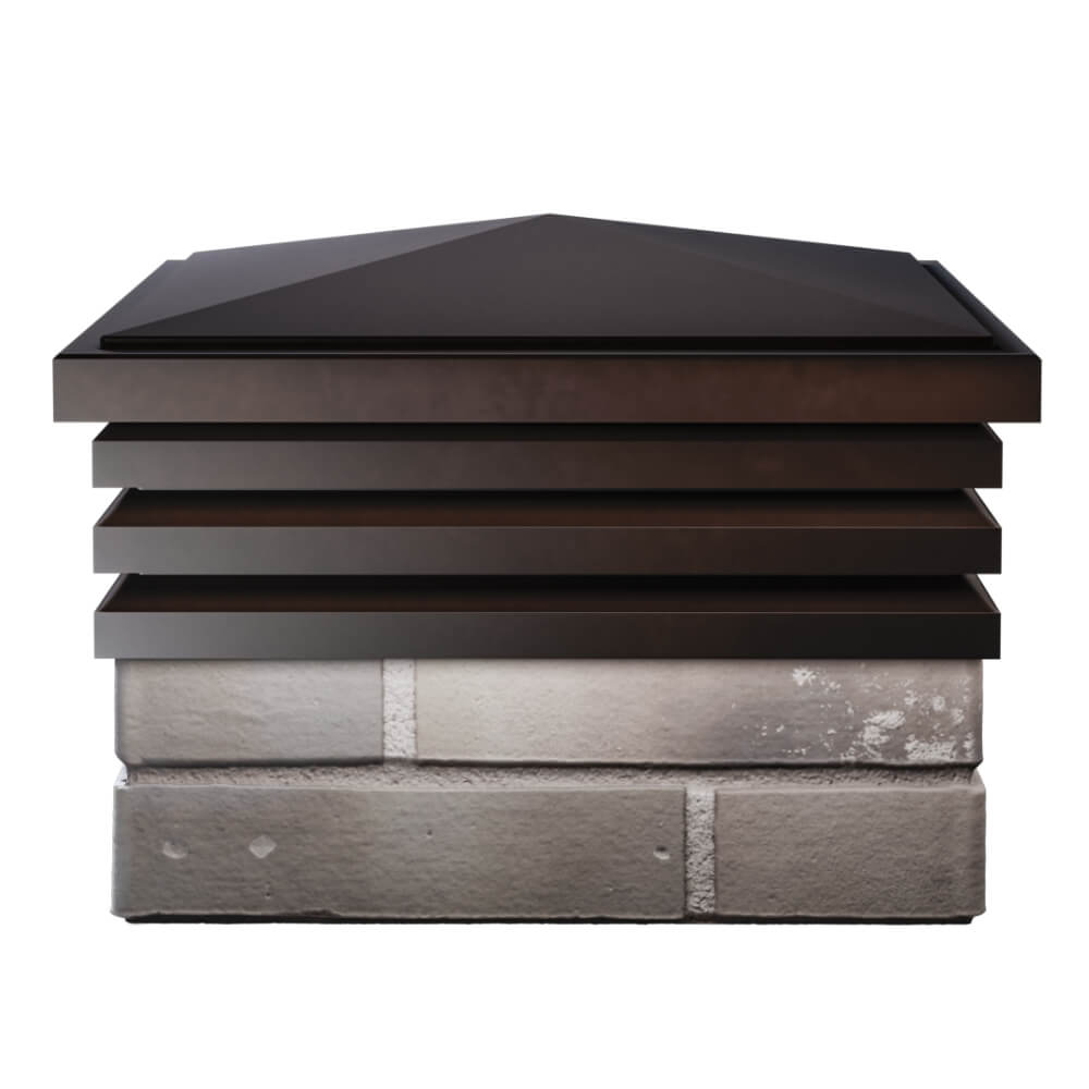 Колпак Zking Бона ХайТек Коричневый на столб 1.5х1.5 кирпича (385х385мм) Череповец фото