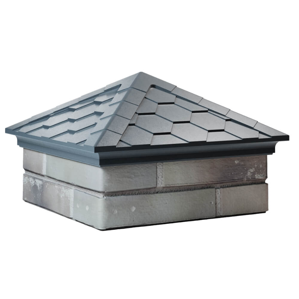 Колпак Zking Эверест Серый на столб 1.5х1.5 кирпича (390х390мм) в Череповце фото