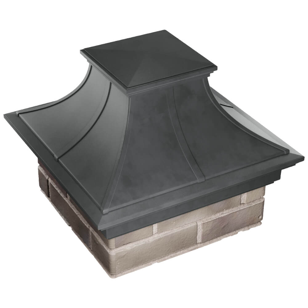 Колпак Zking Монблан Премиум Серый на столб 1.5х1.5 кирпича (385х385мм) в Череповце фото