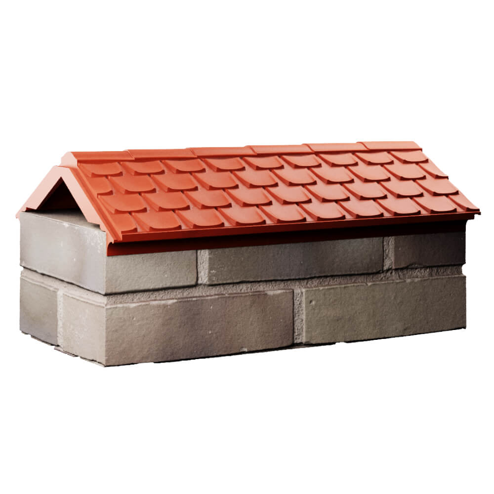 Парапет Zking Эльбрус Красный с посадкой на 1 кирпич (255мм) Череповец фото