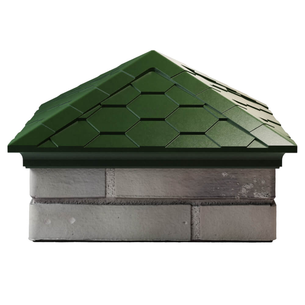 Колпак Zking Эверест Зеленый на столб 1.5х1.5 кирпича (390х390мм) Череповец фото